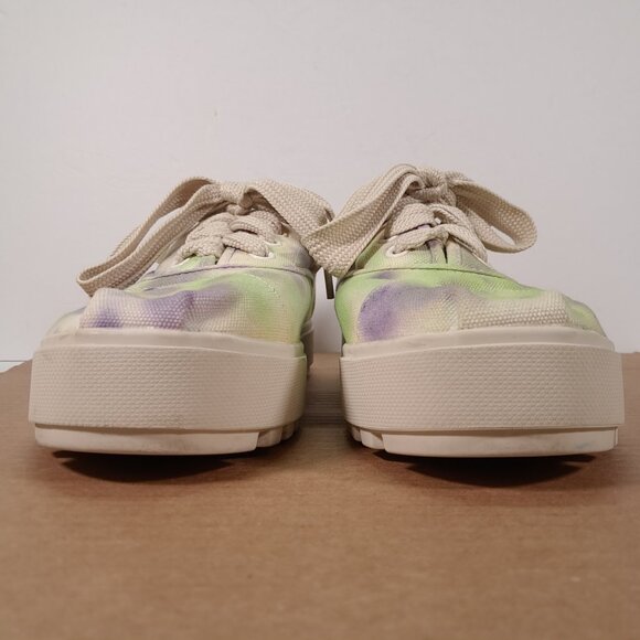 Toms Lug Shoes Women 11 Multi Color Canvas Sneakers Lace Up Platform - Picture 10 of 16